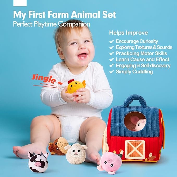 71PZq5-dOL._AC_SX679_.jpg Baby Toys Stuffed Farm Animals - Image 6