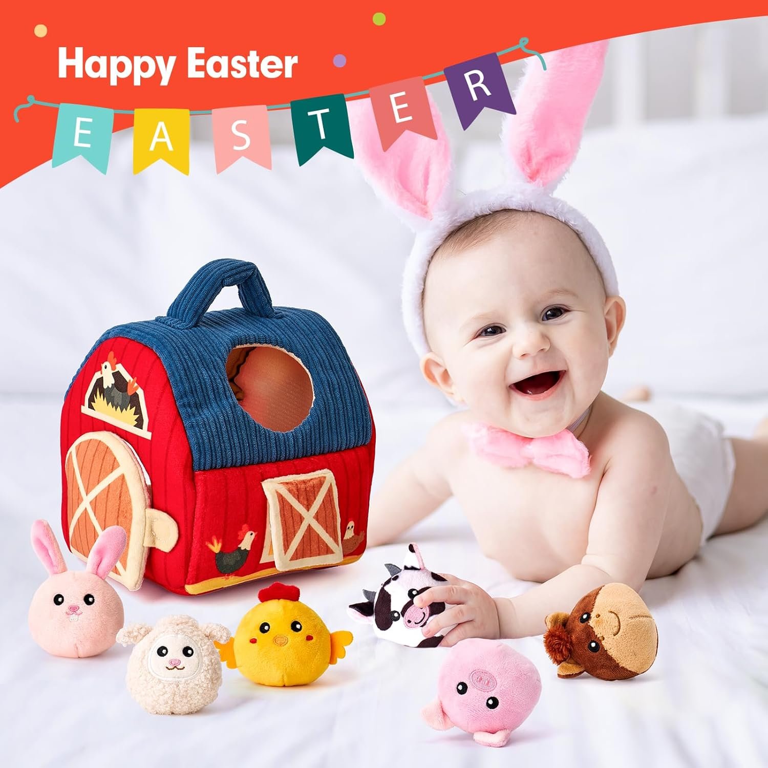 71zItY4eYWL._AC_SL1500_.jpg Baby Toys Stuffed Farm Animals - Image 5