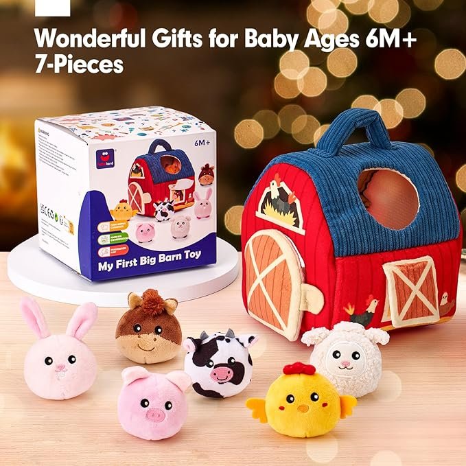 81DznYK68jL._AC_SX679_.jpg Baby Toys Stuffed Farm Animals - Image 3